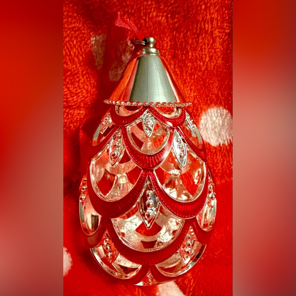 Lenox Red and Silver Holiday Ornament - Picture 2 of 4